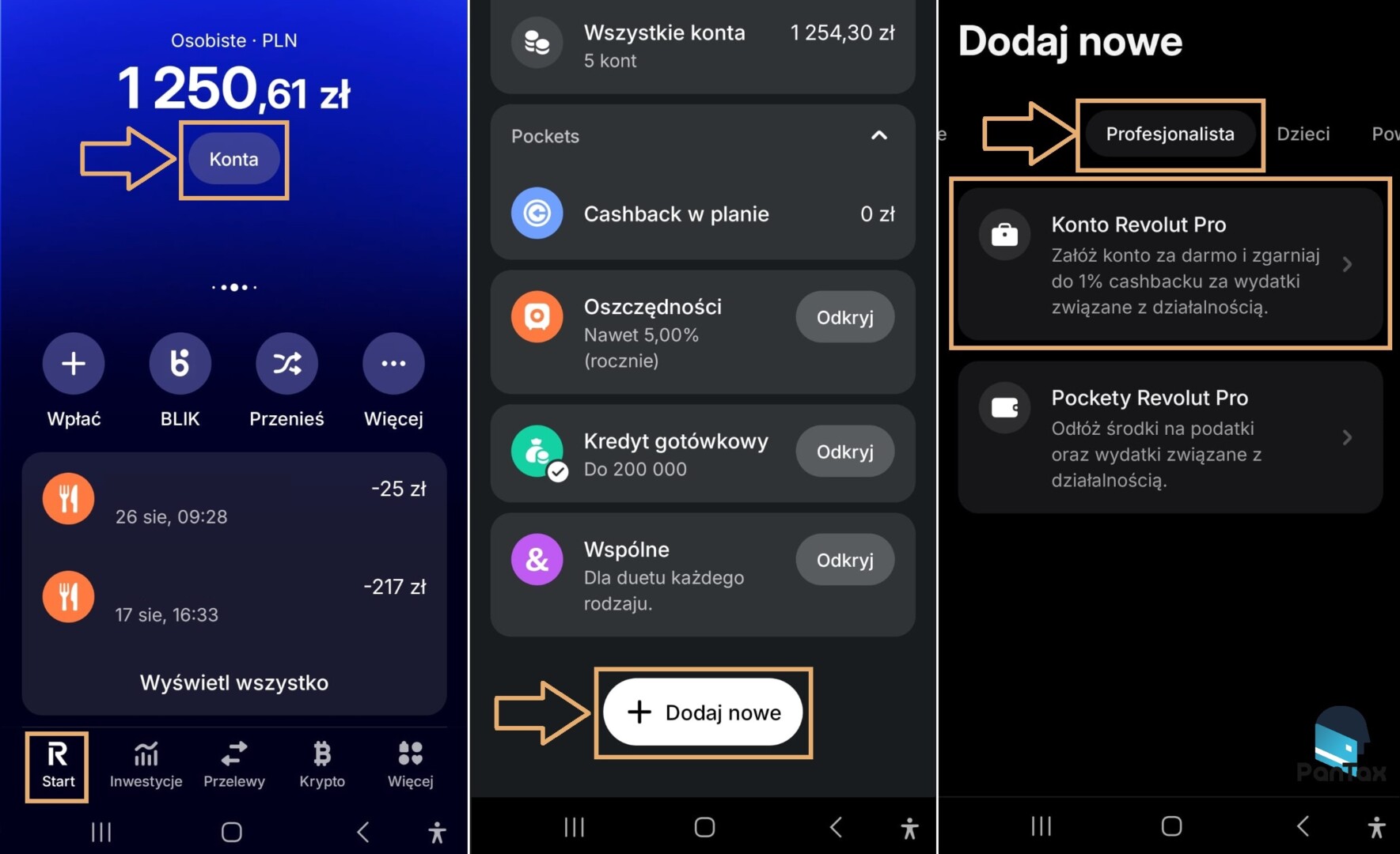 Revolut PRO - jak założyć